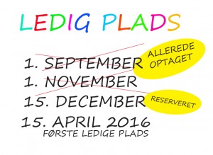 Ledige plads Anettes dagpleje