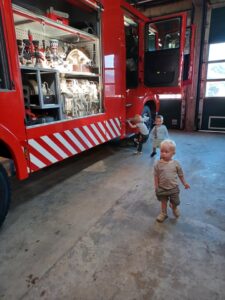 på brandstationen